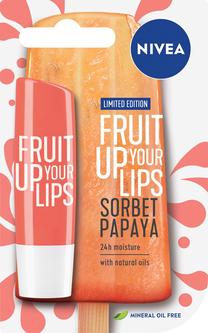 Lūpų balzamas Nivea Fruit Up Your Lips, 4.8 g, sorbet papaya, -