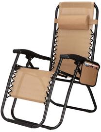Lauko gultas Springos Zero Gravity GC0002, ruda sp./juoda sp., 175 cm x 67 cm x 110 cm