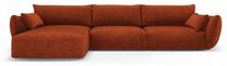 Kampinė sofa Cosmopolitan Design Matera, brick red s., kairinė, 171 x 308 cm x 85 cm