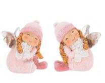 Maza statuja Winteria Angel Mini Sitting, rozā krās.