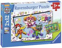 Dėlionė 2in1 Ravensburger Super Pups in action! 07613, 26 cm x 18 cm, 24 vnt., įvairių spalvų
