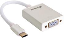 Adapteris Sandberg USB / VGA USB C plug, VGA female, balta krās.
