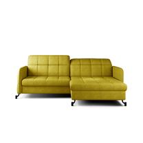 Kampinė sofa Lorelle Omega 68, geltona sp., dešininė, 160 x 225 cm x 105 cm