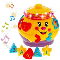Attīstoša rotaļlieta Musical Learning Pot 2056C, 10 cm, dzeltena krās.