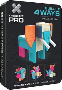 Magnētiskais konstruktors Connetix Pro Build It 4 Ways Animals CP-T-00030-AN, 30 gab., daudzkrāsaina