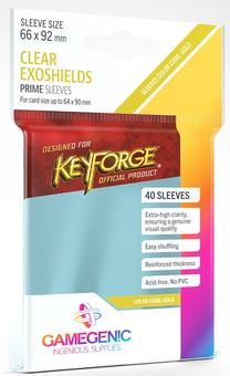 Žaidimo kortelių dėklas Gamegenic Prime KeyForge Exoshields Clear