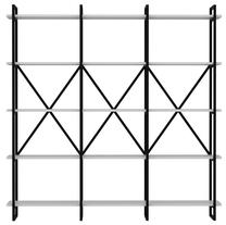 Pastatoma lentyna Kalune Design Elston 4, balta sp./juoda sp., 180 cm x 180 cm x 34 cm