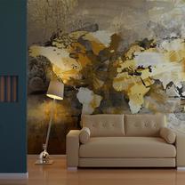 Fototapete Artgeist Artistic Map Of The World XLFTNT1511, 193 cm x 193 cm