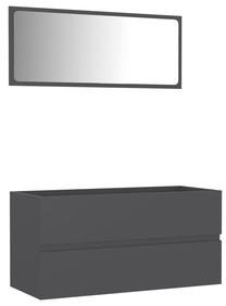 Vonios kambario baldų komplektas VLX 804892, pilka sp., 38.5 cm x 90 cm x 45 cm