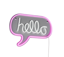Valgusti seinale Reality Hello, LED, 1 x 5 W, valge v./roosa v. / -