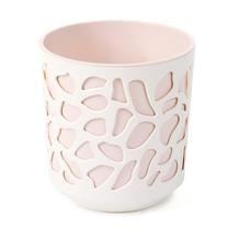 Puķu pods Lamela DUET 761 190-37, plastmasa, Ø 19.5 cm, balta krās./rozā krās.