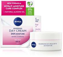 Dieninis veido kremas Nivea Nourishing 24h Moisture, 50 ml, SPF 15