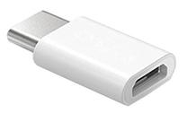 Adapteris Savio Micro USB 2.0 female, USB 3.1 C male, balta krās.
