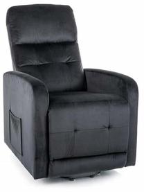 Atlošiamas krėslas Otus II Velvet, juodas, 92 cm x 66 cm x 100 cm