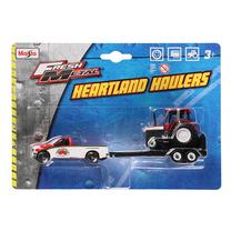 Игрушечный внедорожник с прицепом Maisto Fresh Metal Heartland Haulers, красный цв.