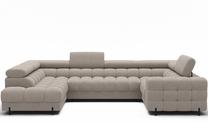 Kampinė sofa Fectory, smėlio sp., 205 x 346 cm x 93 cm