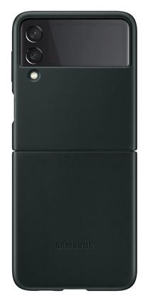 Telefono dėklas Samsung Galaxy Flip3 5G Leather, žalia sp., Samsung