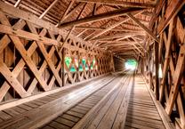 Fototapete Artgeist Wooden Bridge 4XLFT354SAM, 280 cm x 280 cm