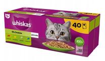 Mitrā kaķu barība Whiskas Mix Adult, liellopa gaļa/zivs/vistas gaļa, 0.085 kg x 40 gab.