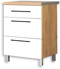 Apatinė virtuvinė spintelė Bodzio Bellona KBE60DS-BI/DSC, ąžuolo sp./balta sp., 60 cm x 60 cm x 86 cm