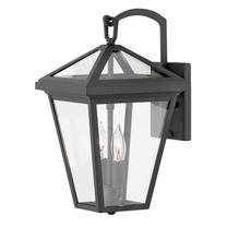 Āra sienas lampa Quintiesse Alford, 40W, E14, IP44, melna krās., 20.3 cm x 37.2 cm