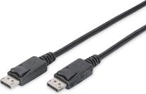 Vads Digitus DB-340100-020-S Displayport Vīrietis, Displayport Vīrietis, 2 m, melna krās.