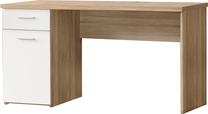 Rakstāmgalds ar skapi Domoletti MT936 Q36, 140 cm x 60 cm, 76.5 cm, ozola krās./balts krās.