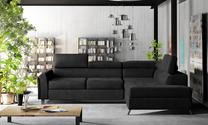 Kampinė sofa Kairos Mat Velvet 99, juoda sp., dešininė, 200 x 265 cm x 95 cm