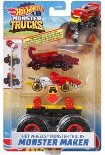 Набор игрушечных автомобилей Mattel Hot Wheels Monster Maker GWW18, многоцветный