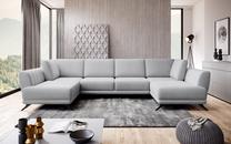 Kampinė sofa Larco Sola 4, pilka sp., 191 x 362 cm x 90 cm