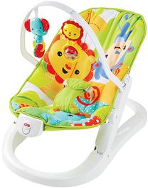 Детское кресло-качалка Mattel Fisher Price Rainforest Friends Fun & Fold CMR20, многоцветный