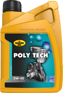Motoreļļa Kroon-Oil Poly Tech 5W - 40, sintētiskais, 1 l