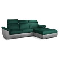 Kampinė sofa Trevisco Monolith 37/Monolith 84, pilka sp./tamsiai žalia sp., dešininė, 216 x 272 cm x 100 cm
