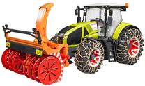 Žaislinis traktorius Bruder Chains & Snow Blower 03017, 1:16, įvairių spalvų
