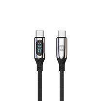 Kabelis OEM LCD GSM171012 USB Type-C, USB Type C, 1 m, melna krās.