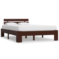 Lova pusantros vietos VLX Solid Pine Wood, 140 x 200 cm, ruda sp., be čiužinio, su grotelėmis