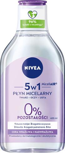 Micelārais ūdens Nivea Sensitive 5in1, 400 ml