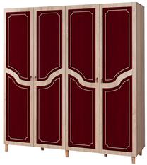 Spinta Kalune Design IMAJ-621, raudona sp./sonoma ąžuolo sp., 52 cm x 180 cm x 192 cm