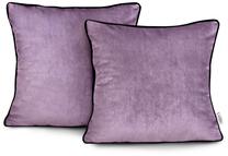 Dekoratyvinės pagalvėlės užvalkalas AmeliaHome Velvet, violetinė, 45 cm x 45 cm, 2 vnt.