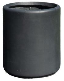 Puķu pods DM Grill Cylinder S, cementa, 31 cm x 31 cm, Ø 31 cm, melna krās.