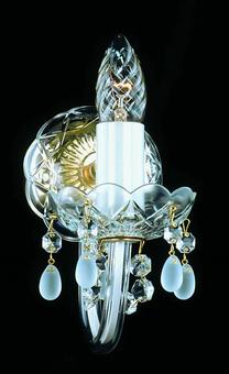 Valgusti seinale Artglass Karolina I, E14, 1 x 40 W, läbipaistev v. / kuldne v.