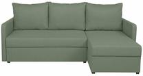 Kampinė sofa Imros, žalia sp., 143 x 218 cm x 93 cm