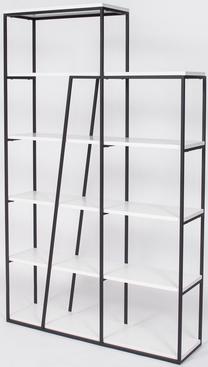 Pastatoma lentyna Kalune Design Pal Kitaplýk 855DTE3728, balta sp./juoda sp., 178 cm x 110 cm x 29 cm