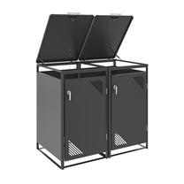 Lauko konteinerių stoginė Hatis MBB03-2A, 240 l, antracito sp.