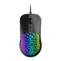 Vadu spēļu pele Dareu EM907, ar vadu pie usb / ps/2, melna krās.