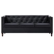 Sofa VLX 3-Seater 247154, juoda sp., 68 x 176 cm x 70 cm