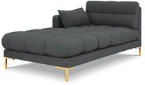 Sofa Micadoni Home Mamaia Chaise Longue, tamsiai pilka sp., kairinė, 185 x 102 cm x 75 cm