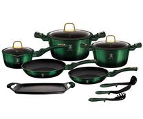 Puodų ir keptuvių rinkinys, su priedais Berlinger Haus Emerald BH-6066