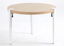 Kavos staliukas Kalune Design Fregoia, ruda sp./balta sp., 60 cm x 60 cm x 45 cm