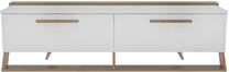 TV galds Kalune Design Astrid, balts krās./valriekstu krās., 36.6 cm x 163.8 cm x 46.8 cm